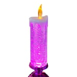 Christmas Swirling Flameless Candle Light 7 färger Skiftande glitter ljus Led-ljus Xmas Party Heminredning Rose Red