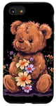 iPhone SE (2020) / 7 / 8 Cool bear with flowers and plants in hand Case