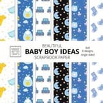 Beautiful Baby Boy Ideas Scrapbook Paper 8x8 Designer Baby Shower Scrapbook Paper Ideas for Decorative Art, DIY Projects, Homemade Crafts, Cool