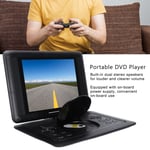 EU Plug 12.0in Portable DVD Player 270° Rotation Screen Small TV Player HD P Set