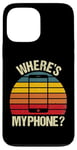 Coque pour iPhone 13 Pro Max Funny Vintage Retro Où est mon téléphone Smartphone Téléphone portable