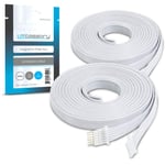 Litcessory Extension Cable for Philips Hue Lightstrip Plus (3m, 2 Pack, White - Micro 6-PIN V4)