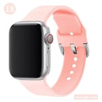 Lämplig för äpplen Mjuk silikonrem för Apple Watch Band 41mm 45mm 38mm 42mm 40 41mm Smart Watchband Armband För iWatch Series 9 8 7 6 Vintage rose 38 40 41 mm M-L