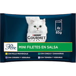 Purina Gourmet Perle Fines lamelles en Sauce 12 x [4 x 85 g]