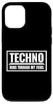 Coque pour iPhone 12/12 Pro Techno Runs Through My Veins Music Festival Rave Outfit