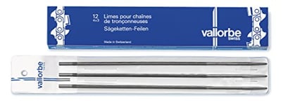 Set de 3 limes Tronçonneuse. 200 mm, convient pour toutes les chaînes de tronçonneuse, aussi par anfängern bedienbar bâtarde, 3, Ø 4,5 mm