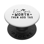 Inspirational Motivational Quotes Know Your Worth PopSockets Adhesive PopGrip