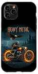 Coque pour iPhone 11 Pro Heavy Metal Thrash Hard Rock Horreur Rocker Tenue moto