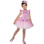 Barbie Ballerina Klänning Och Diadem 104-116 Cm