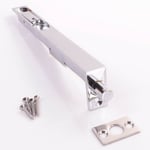 CHROME FLUSH BOLT Lever Action French Double Patio Doors Lock Polished Silver UK