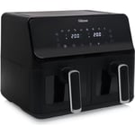 Tristar airfryer numérique FR-9040-2x4 L - 2 kg de frites - 8 programmes ou réglages manuels - Double panier avec hublots