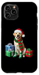 iPhone 11 Pro Yellow Lab Labrador Christmas Dog Santa Hat Pajama Puppy Pup Case