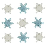 Anniversary House Mini Snowflake Sugarcraft Toppers, SFX168, Blue & White