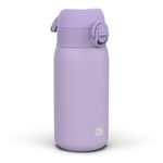 Ion8 Insulated Steel Water Bottle, 320 ml/11 oz, Leak Proof, Easy to Open, Secure Lock, Dishwasher Safe, Carry Handle, Hygienic Flip Cover, Metal Water Bottle, Durable Stainless Steel, Light Purple