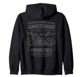 Dennis's Garage Motorcycle Design for the Name Dennis Zip Hoodie