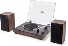 Roxel VRP-120 Turntable with Bookshelf Speakers Vinyl Record Player with 3 Speed