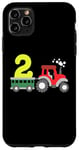 Coque pour iPhone 11 Pro Max Tracteur agricole 2ème anniversaire 2 ans pour tout-petits garçons enfants