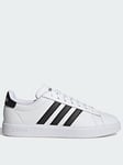 adidas Sportswear Mens Grand Court 2.0 Trainers - White/Black, White, Size 6, Men