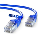 Mr. Tronic Blue Cat 6 Ethernet Cable 20m, LAN Ethernet Network Cable with RJ45 Ends Connectors, Internet Cable Compatible with Cat 7 / Cat 8 | AWG24 Patch Cable, UTP Cat6 CCA Cable (20 Meter, Blue)