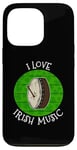 Coque pour iPhone 13 Pro St Patrick's Day Bodhran, j'aime la musique irlandaise