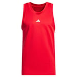 adidas Men's Basketball Legends Tank Top, Better Scarlet/White, L