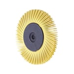 Brosse Radiale Bristle Brush BB-ZB, Ø x Épais. : 150 x 12 mm, Grain 80, Couleur jaune, Nombre de segments : 8