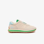 Lacoste Sneakers L-Spin femme en cuir et textile Taille 37 Blanc/vert