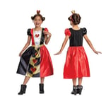 Alice aux Pays des Merveilles - Déguisement Enfant La Reine de Coeur - Licence Officielle Disney - Costume Classique Enfant - Taille Au Choix S/M/L - Matériaux Durables - Cadeau Magique - Dès 3 Ans