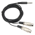 Stereo Sound Cable 3 Meter Dual XLR Female To 6.35mm 3 Pin Male Cable For Mu XD