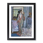 Frederick Carl Frieseke The Robe Classic Painting Framed Wall Art Print, Ready to Hang Picture for Living Room Bedroom Home Office Décor, Black A2 (64 x 46 cm)