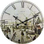 neXtime 3188.0 Scene on Ice Near Town Horloge Bois Multicolore 50 x 50 x 4,3 cm