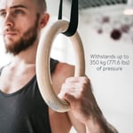 Trägymnastikringar inklusive upphängningsremmar - Set om 2-6 meter långa - Justerbara gymnastikringar - För hemmaträning och fitness