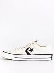 Converse Premium Canvas Star Player 76 Trainers - White/Black, White, Size 6, Men