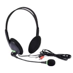 A Casque d'ordinateur à suppression de bruit, écouteur filaire avec microphone, écouteur léger pour ordinateur portable, PC, écoliers, téléphone de sauna, 3.5mm ""Nipseyteko