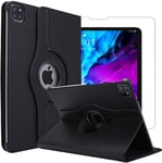 For Apple iPad Pro 12.9 (2020) Case 360 Stand Cover & Glass Protector (12.9")