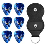 Kit d'accessoires de guitare Sonic Hedgehog avec porte-clés en cuir pour guitare électrique, basse, ukulélé