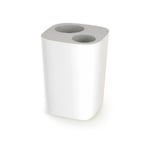 Joseph Joseph Split™ 8 Waste & Recycling Bathroom Bin – White & Grey