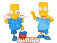 PVC4 Lot 2 figurines PVC BULLYLAND 8cm : Bart Simpson batte + Lance-pierre