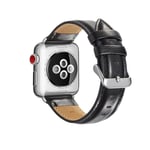 Premium Läderarmband Apple Watch 45mm Series 8 Svart