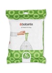 Brabantia Perfectfit Bin Liners (Size G/23-30 Liter) Thick Plastic Trash Bags wi