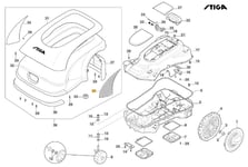 Couverture Gauche Original Stiga a3000 Rtk Robot Tondeuse 322110192/0