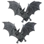 Design Toscano PD0054 Vampire Bat - Les chauves-souris Vampire de Château Barbarosa Sculptures murales - Lot de 2 - Bat Figure - Les chauves-souris Halloween