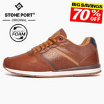 Stoneport Original Verona Men's MEMORY FOAM Fashion Casual Trainers Brown