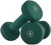 Shengluu Weights Dumbbells Sets Women Solid Cast Iron Dumbbell Hex Rubber Barbell Set For Strength Core Training Fitness Equipment (Color : Green 4 Lbs X2)