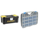 Stanley Stst1-75515 Boîte À Outils Avec Plateau Porte-Outils Amovible - 2 Organiseur & tayg 22555 Casier à séparateurs Amovibles Basic Line nº 22-21, Noir