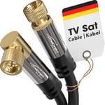 KabelDirekt – Câble Satellite, Câble Antenne TV, Coaxial – Angle 90°/Droit – 10 m – Câble Sat 4K, connecteurs F – Disponible en 0,5-30 m (Radio/TV, DVB-T, DVB-C, DVB-S/DVB-S2, Internet, Noir)