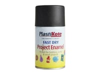 Plastikote Fast Dry Enamel Aerosol Matt Black 100Ml PKT101SF