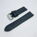 16mm 18mm 20mm 22mm Dam Watch äkta läder Klockarmband Klockor Tillbehör Kaffe Svart bälte Remplacem Black 18mm