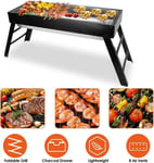 Barbecue Grill Set Foldable Charcoal Grill,Small Tabletop BBQ Grill forCamping