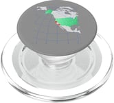 Carte des États-Unis et de l'Amérique du Nord. Rouge surligné Californie PopSockets PopGrip pour MagSafe